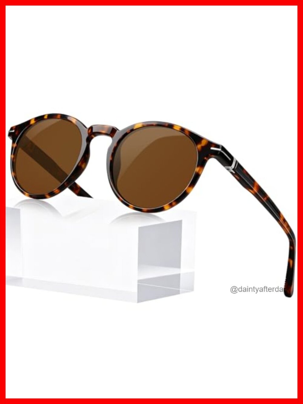 Round Polarized UV400 Sunglasses TR90 Acetate Temples Small Medium Faces